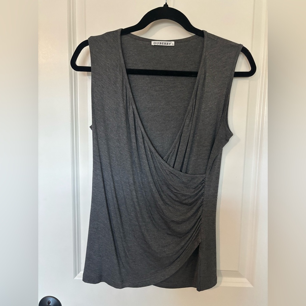 Soft Lightweight Sleeveless V-Neck Blouse